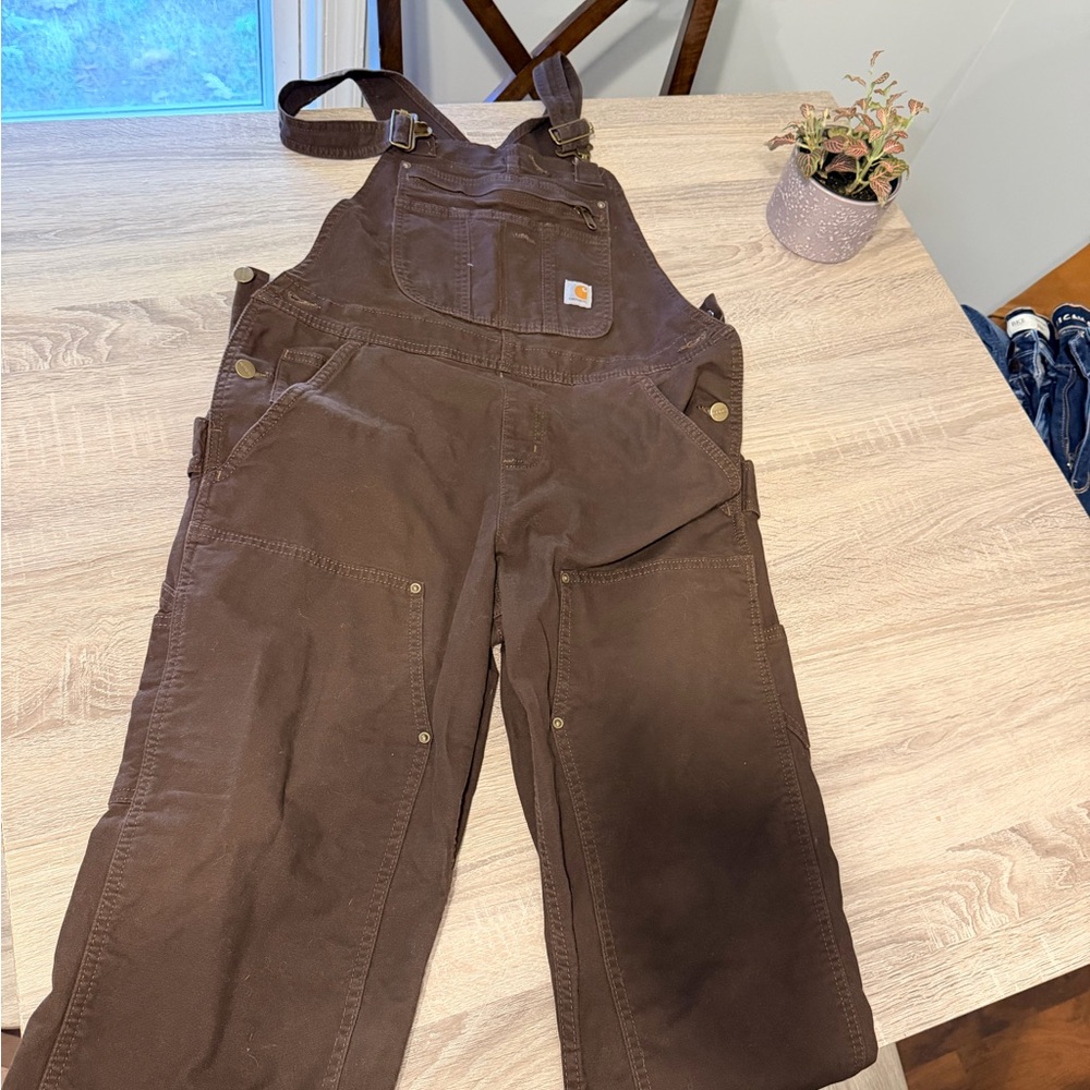 Carhartt Dark Brown Work Overalls